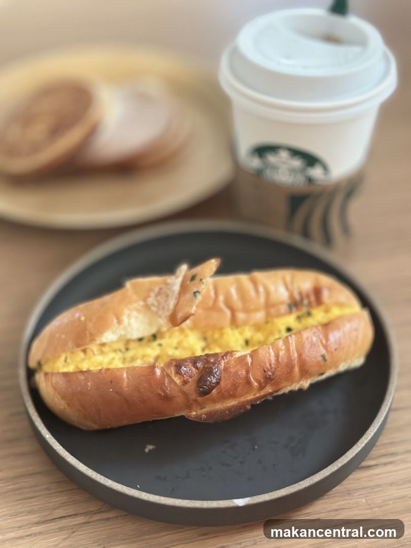 Egg sandwich and coffee