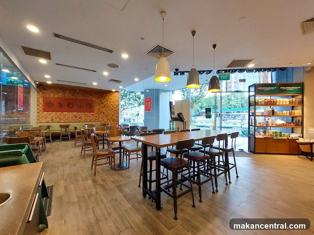 Cafe Interior with Seating and Merchandise Display
