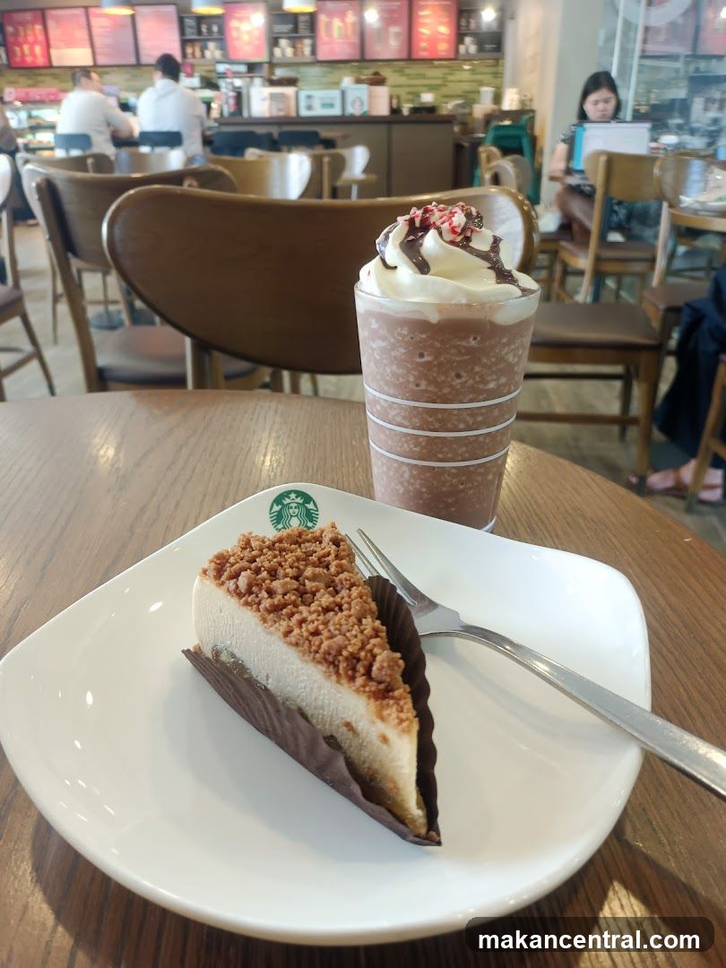 Dessert and Drink at Starbucks