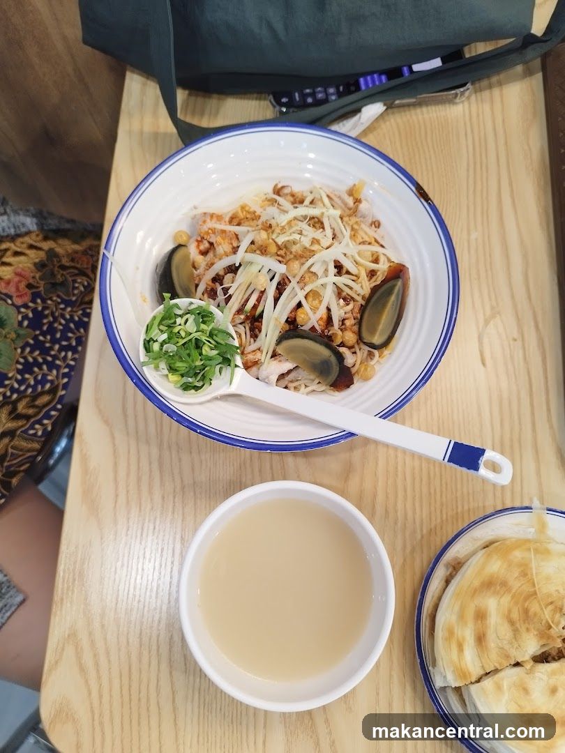 Noodles with Century Egg and Side Dish