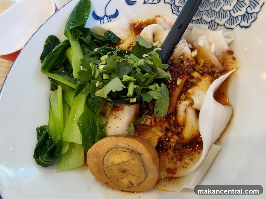 Noodle Dish with Egg and Greens