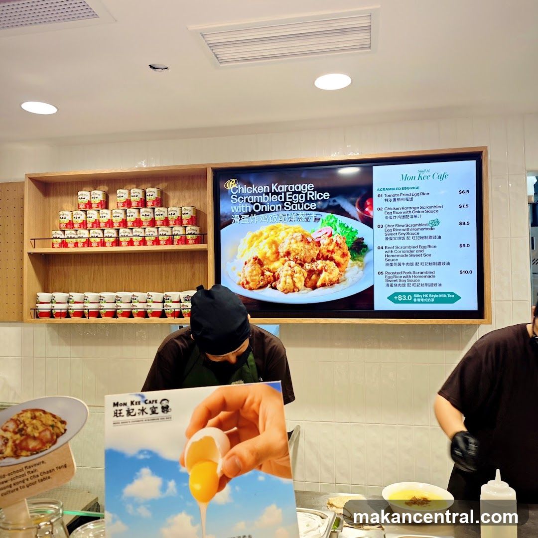 Mon Kee Cafe Menu Display