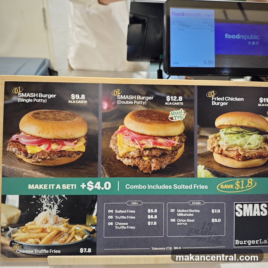 SMASH Burger Menu