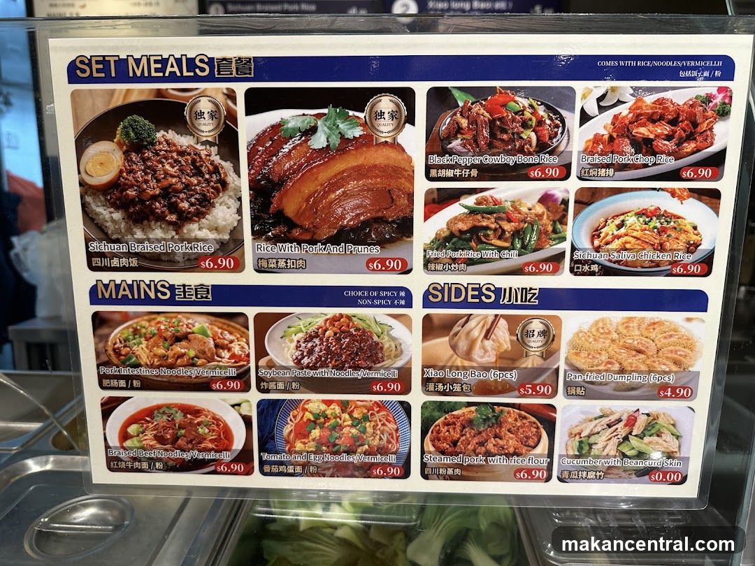 Set Meals, Mains, Sides