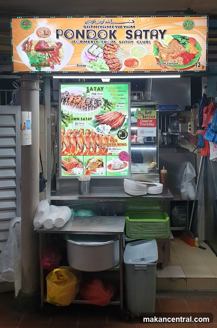 Pondok Satay Menu