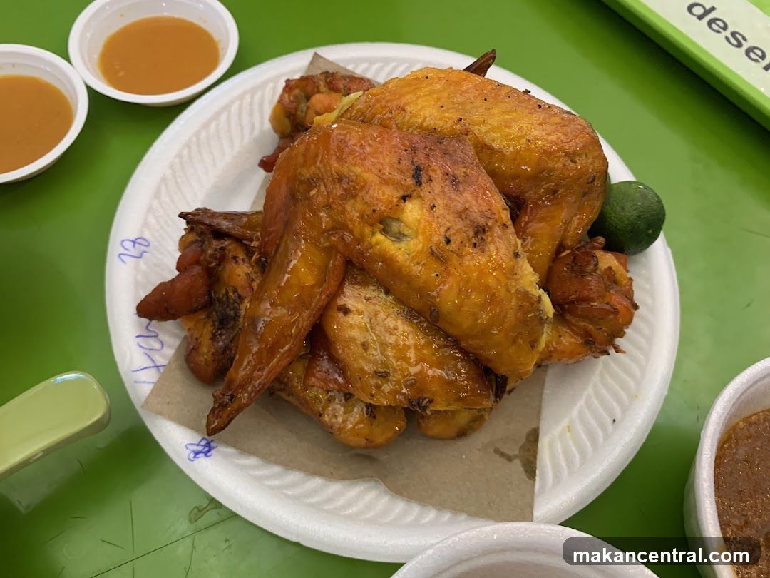 Plate of Roasted Chicken Wings