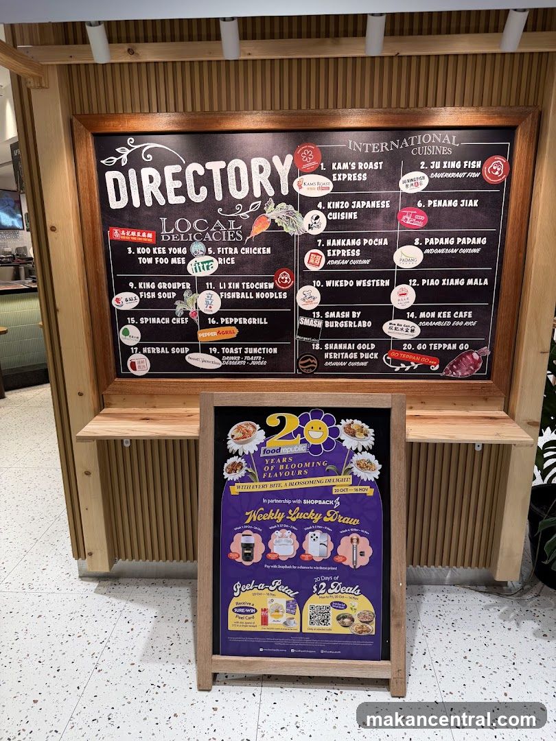 Food Republic Directory and Lucky Draw Poster