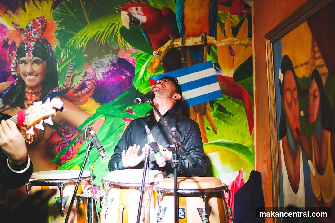 Musician playing congas