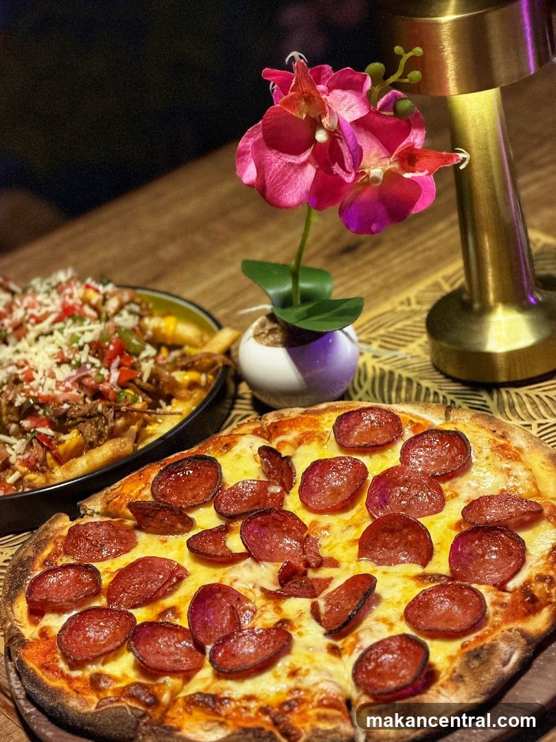 Pepperoni Pizza and Loaded Fries