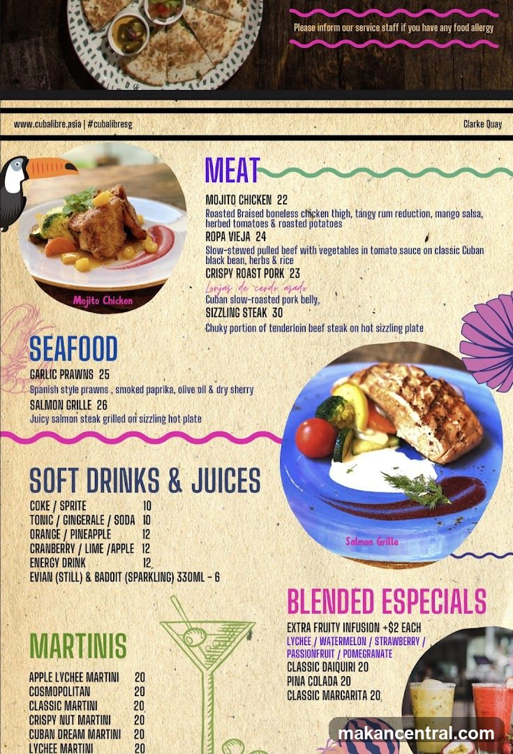 Cubalibre Menu