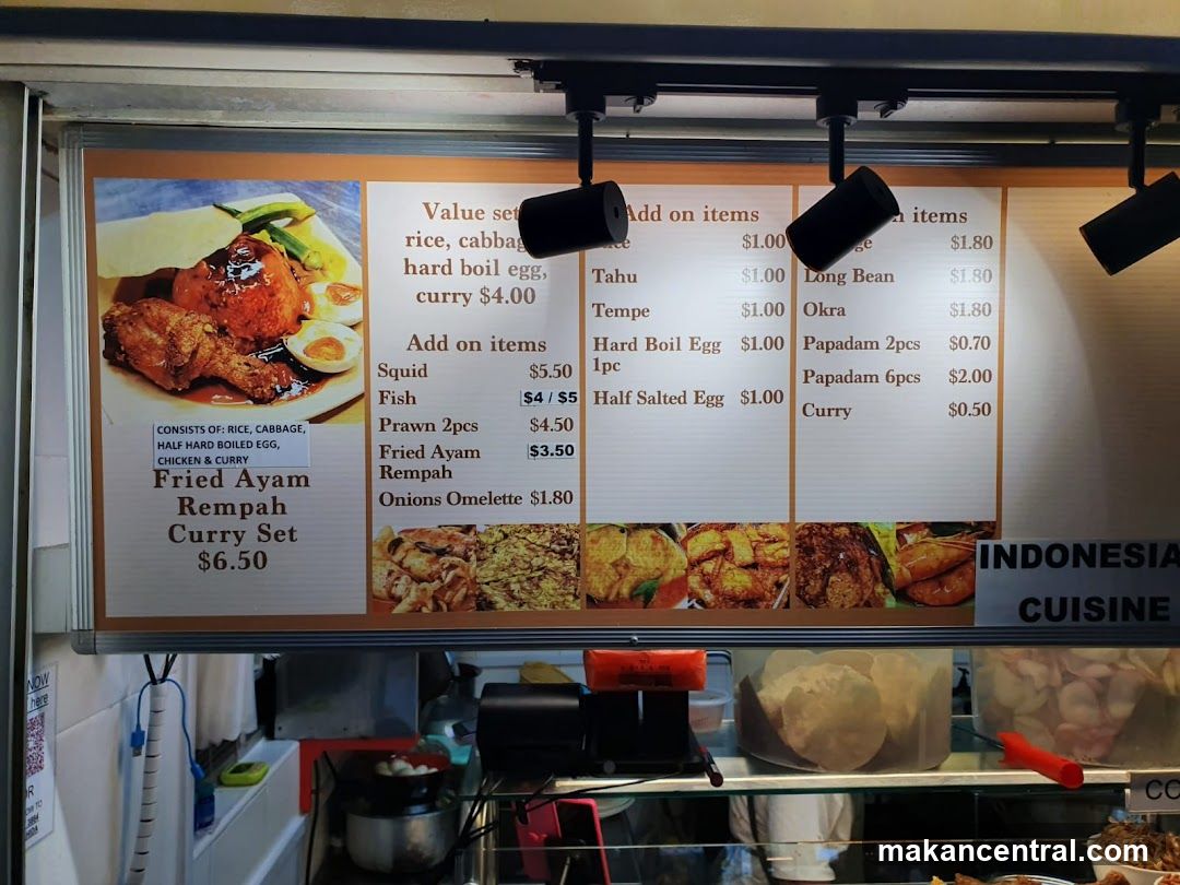 Indonesian Cuisine Menu