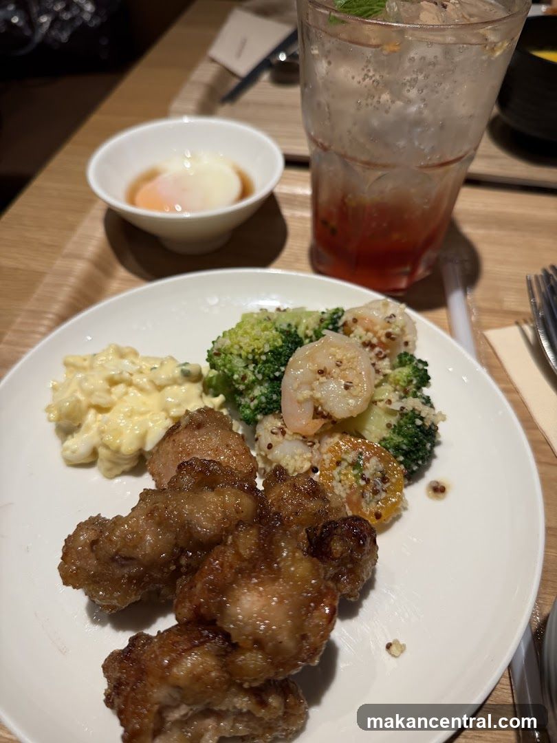 Fried Chicken and Salad