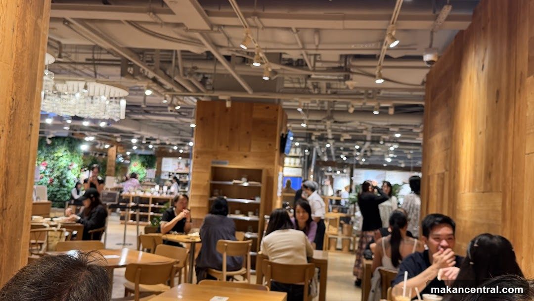 Interior of a cafe with patrons