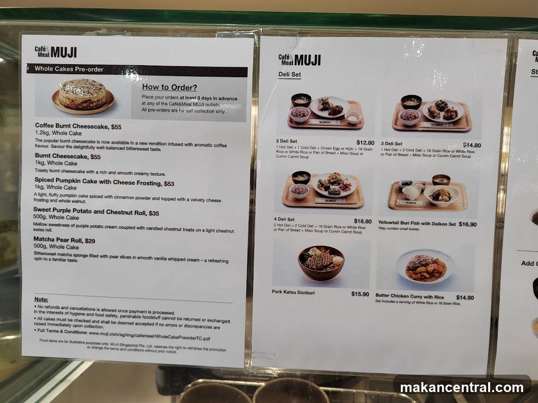 Cafe MUJI Whole Cakes Pre-order & Deli Set