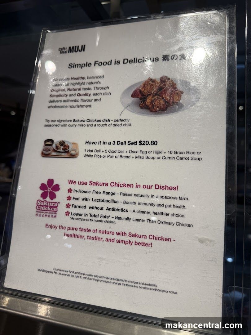 MUJI Cafe & Meal Menu