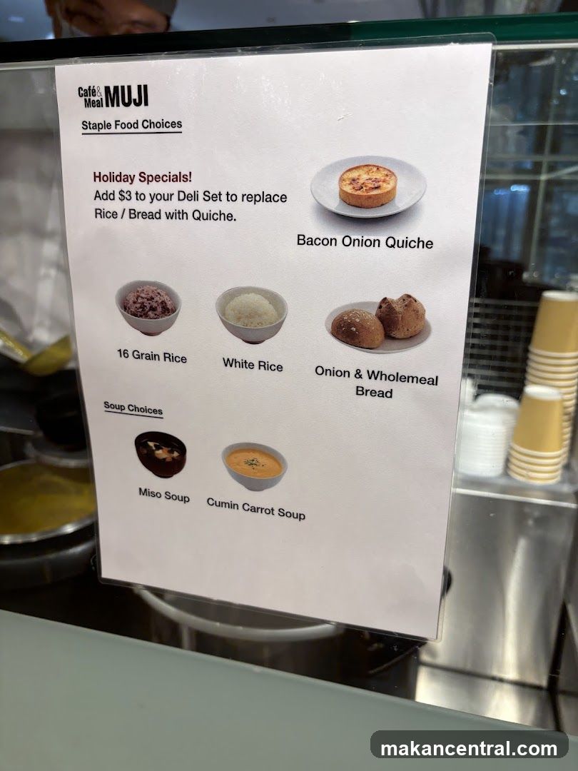 Cafe MUJI Staple Food Choices