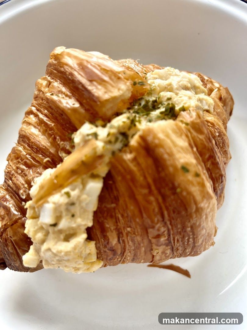 Croissant with Egg Salad