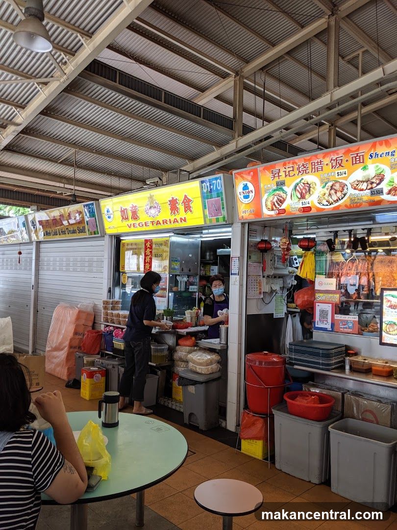 Food stalls in a market