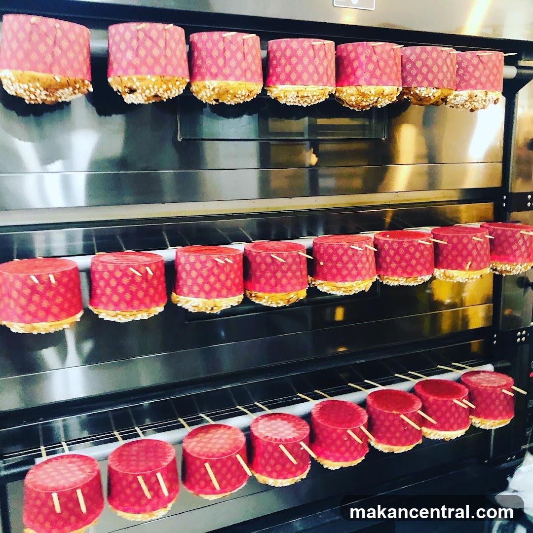 Cylindrical Desserts in Oven