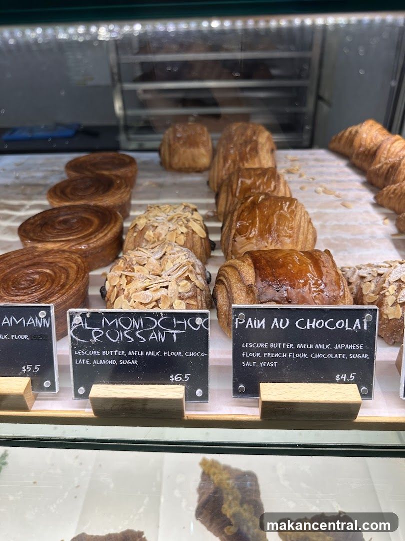 Pastries in a Display Case