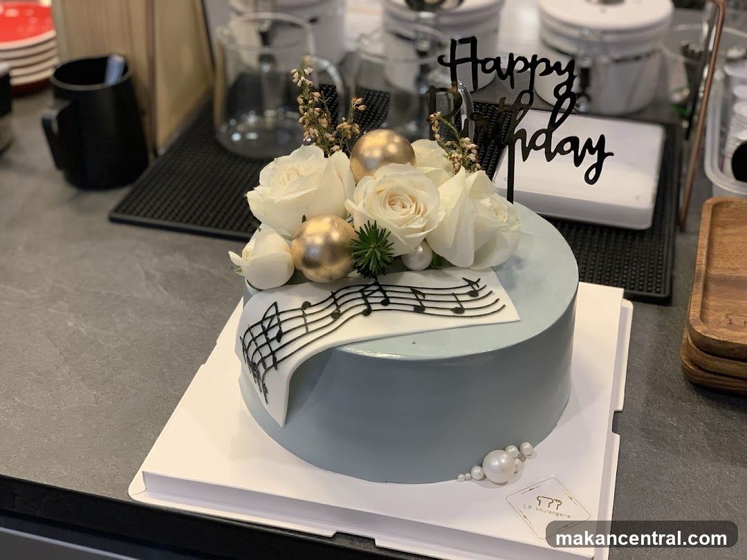 Birthday Cake with Musical Notes Decoration