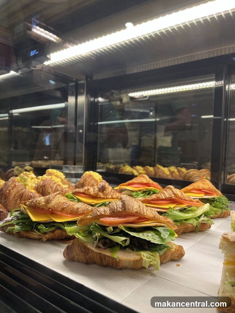 Croissant Sandwiches in Display Case