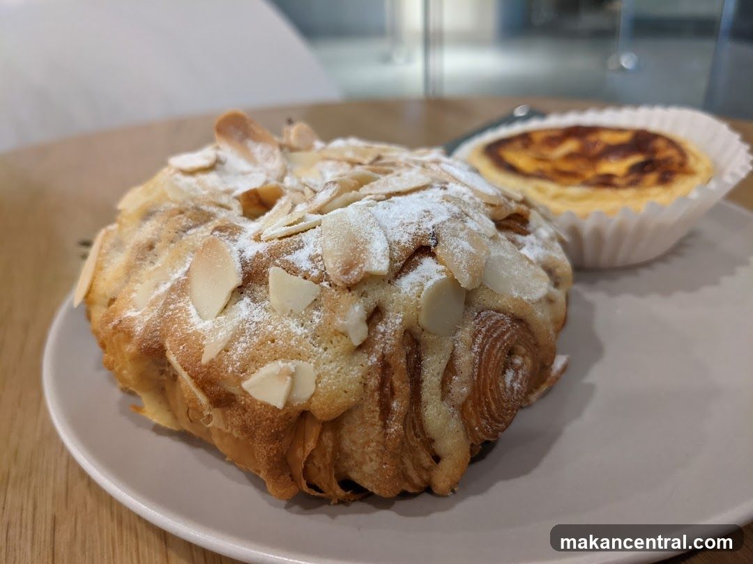 Almond Croissant and Egg Tart