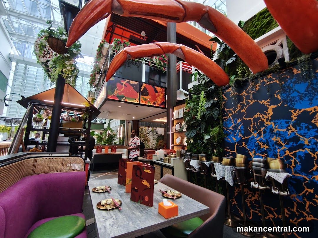 Restaurant Interior with Crab Claw Decor