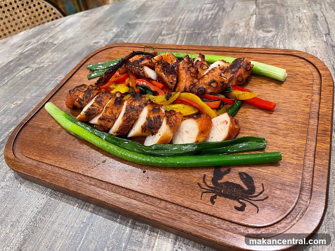 Grilled Octopus and Chicken Platter