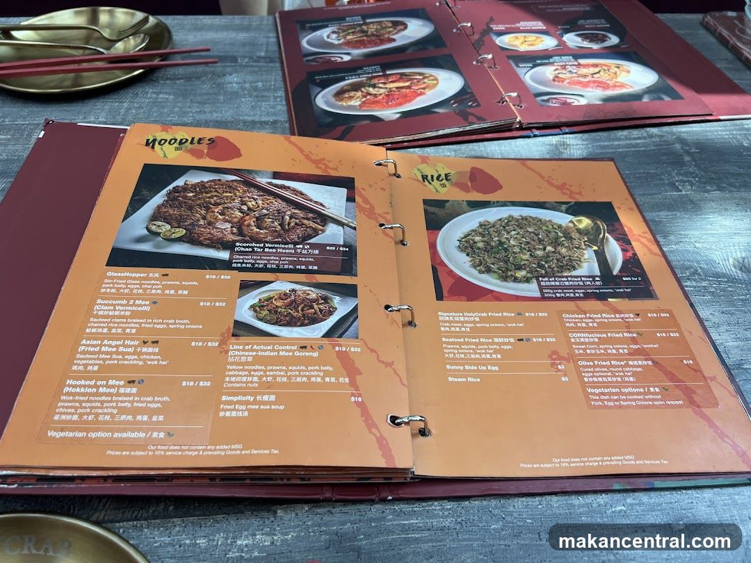 Noodles & Rice Menu