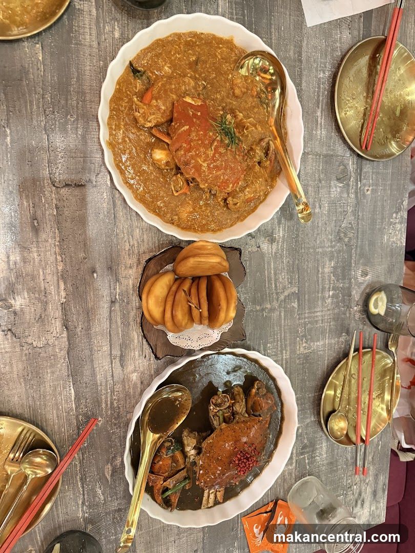 Crab Dishes and Fried Buns