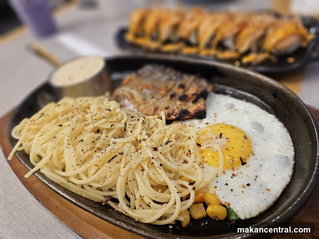 Steak and Spaghetti Platter