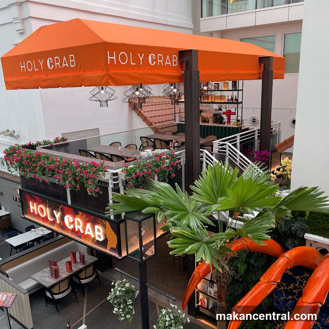 Restaurant Interior with Orange Awning