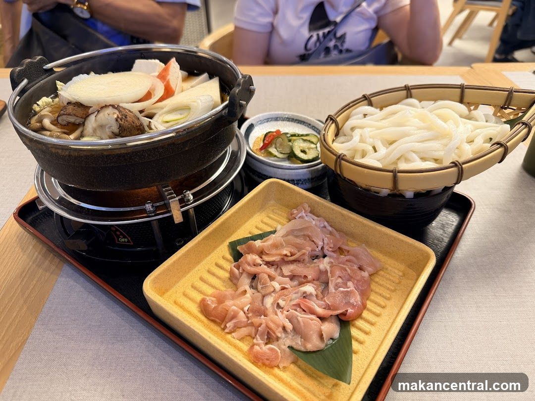 Hot Pot Meal with Udon and Sliced Meat