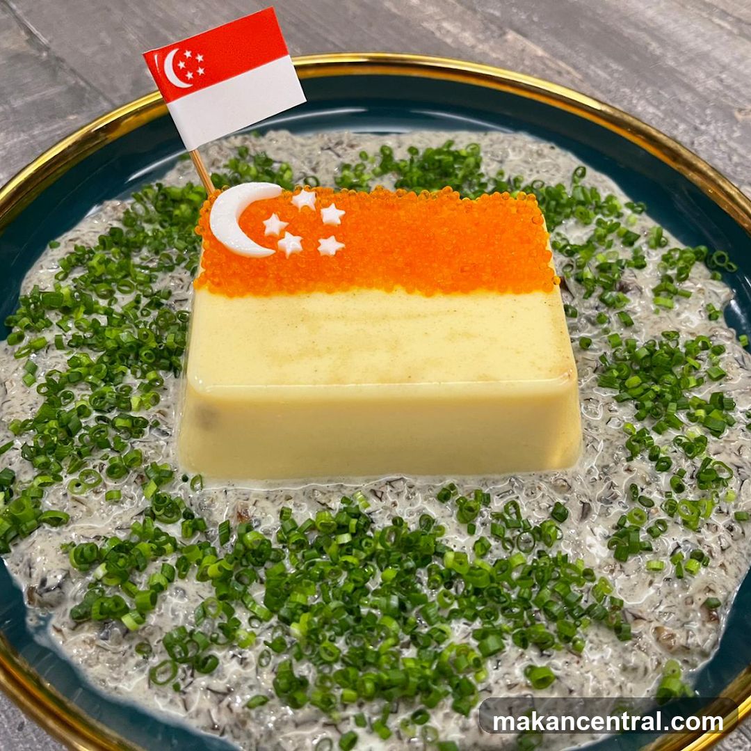 Dessert with Singapore Flag Topper