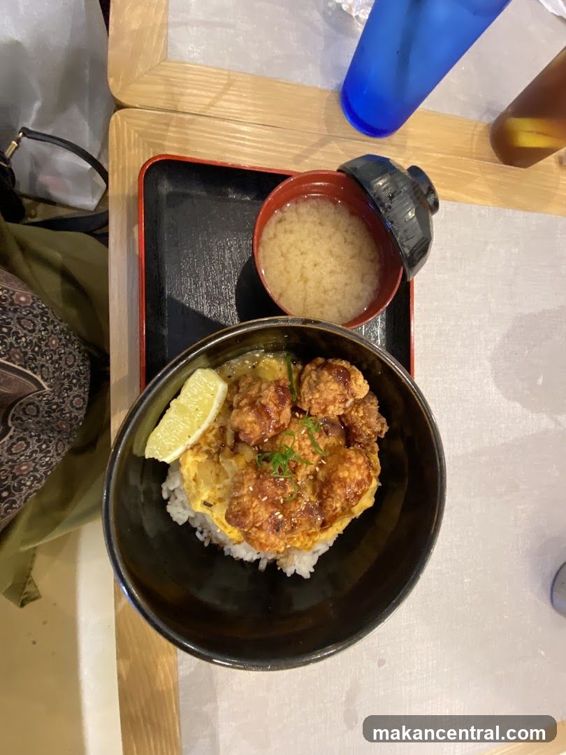 Chicken and Rice Bowl with Miso Soup