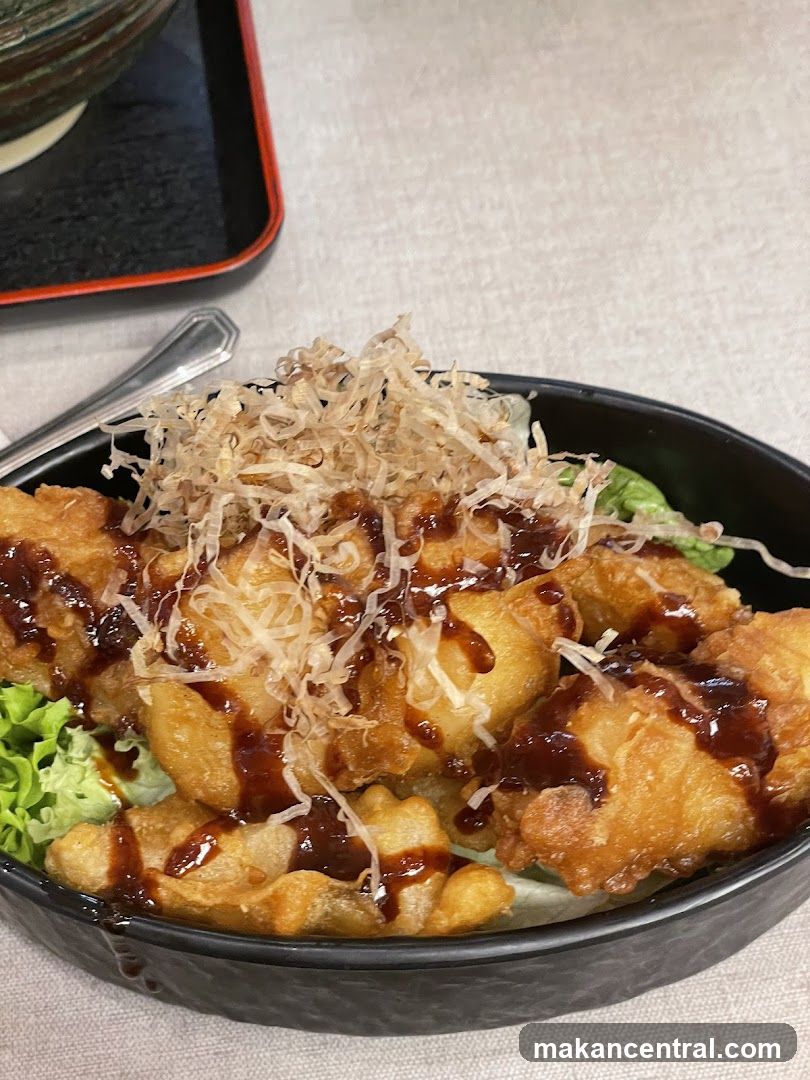 Fried Bites with Sauce and Toppings