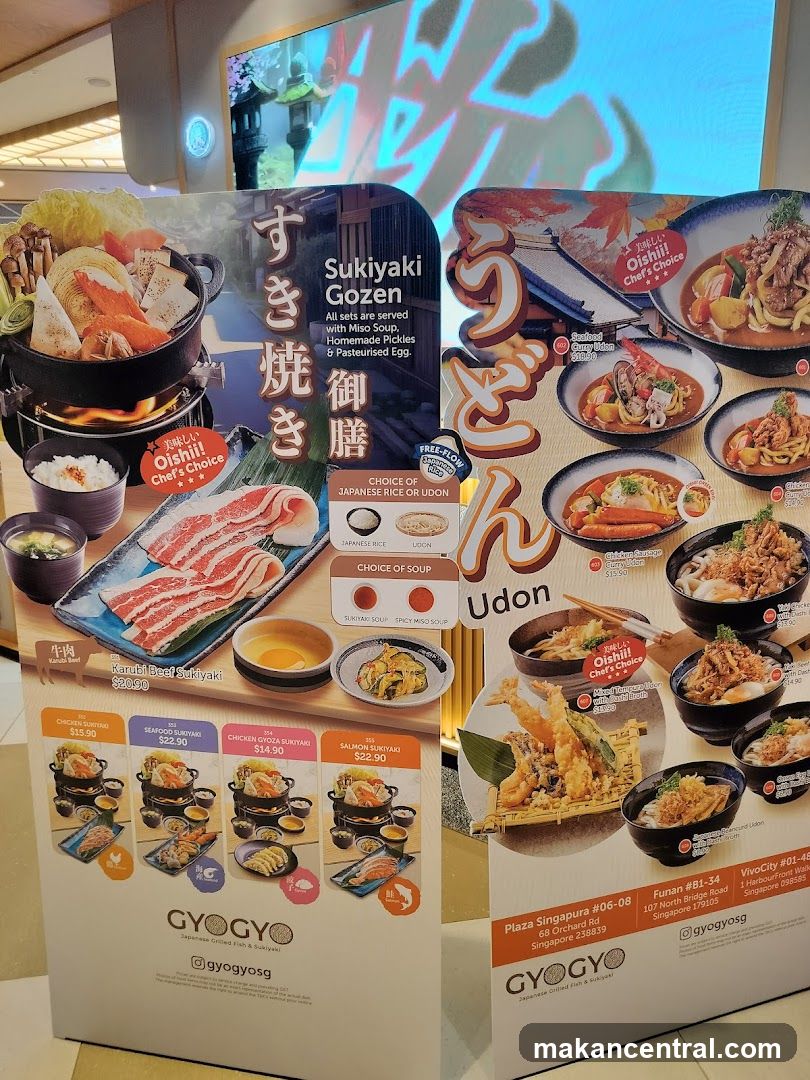 Japanese Food Menu Display