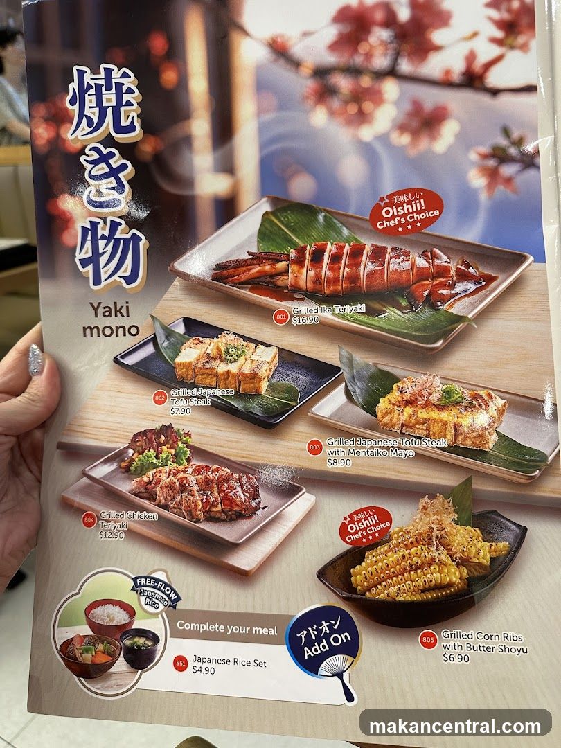 Yaki Mono Menu