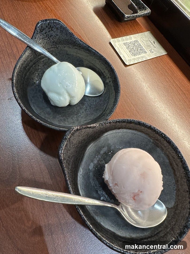 Two scoops of ice cream