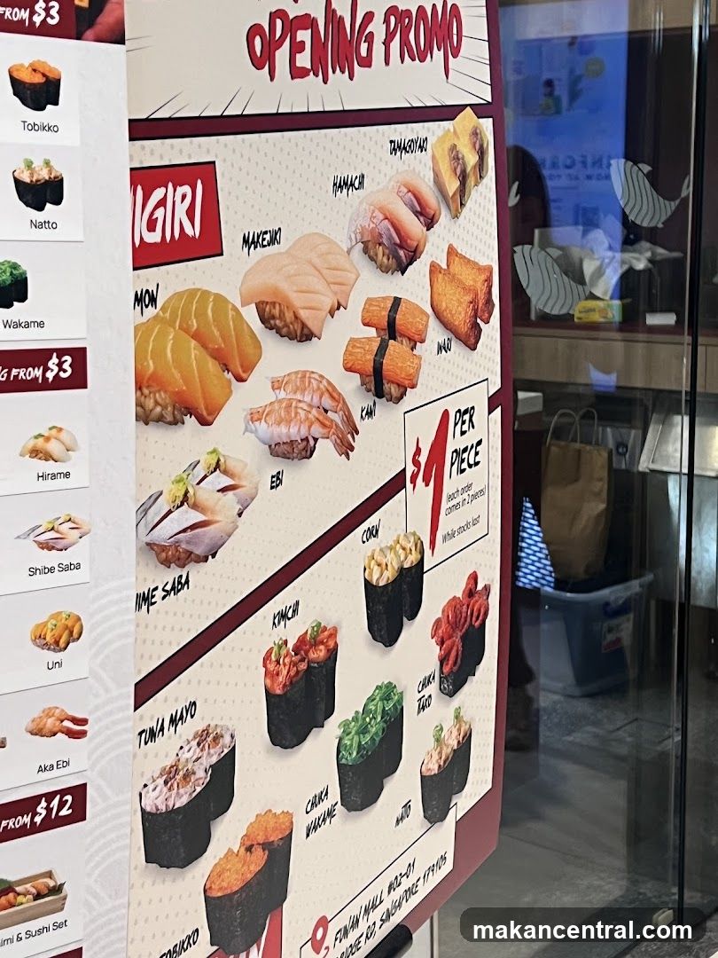 Opening Promo Sushi Menu