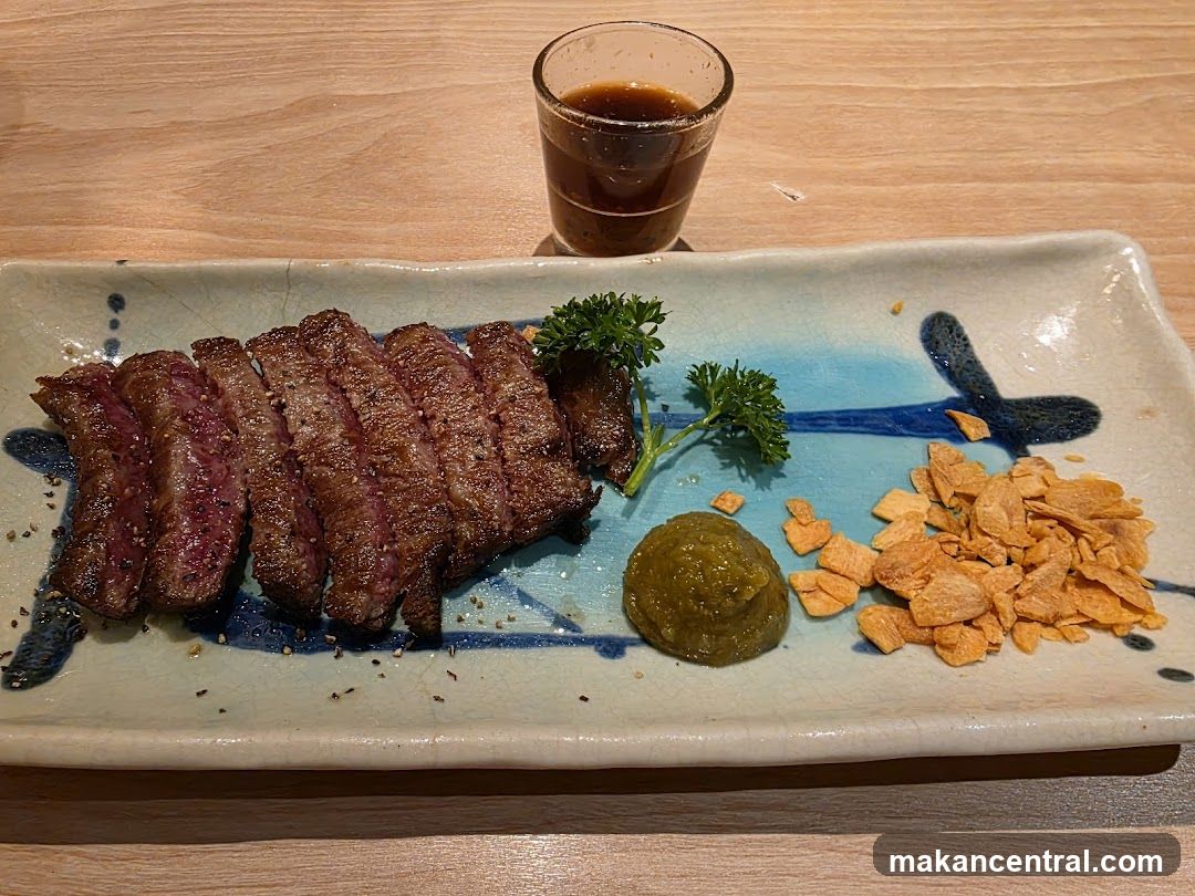 Sliced Steak with Accompaniments