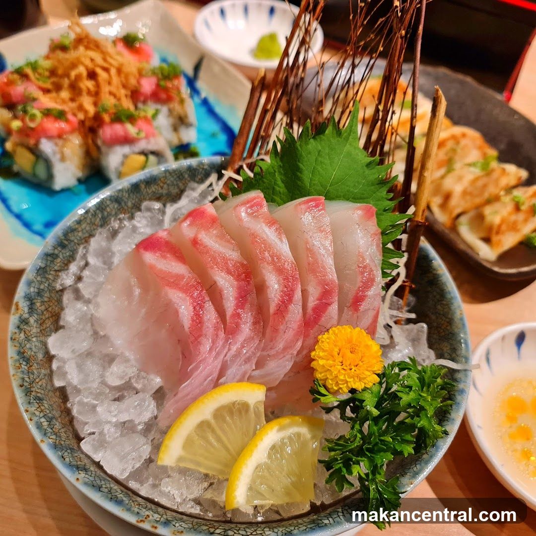 Sashimi Platter with Sushi and Gyoza