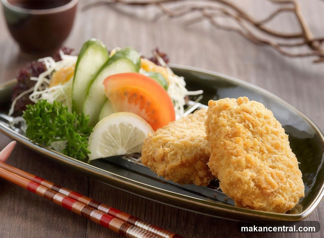 Fried Cutlets with Salad