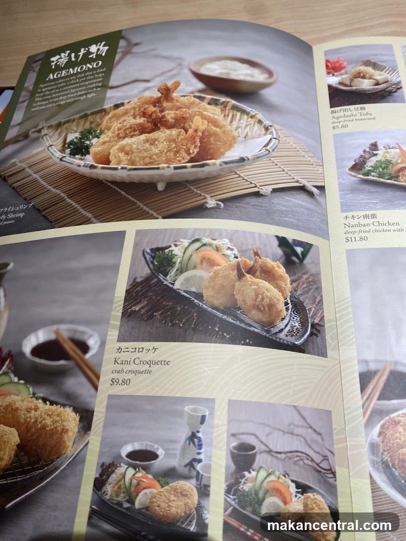 Agemono Menu