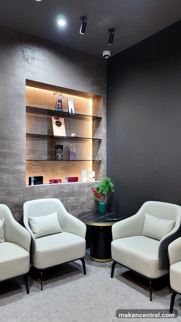 Waiting Area with Display Shelves