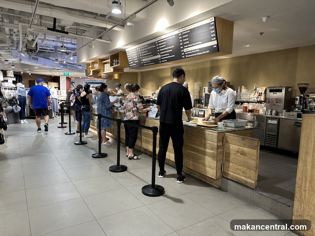 Cafe counter with customers