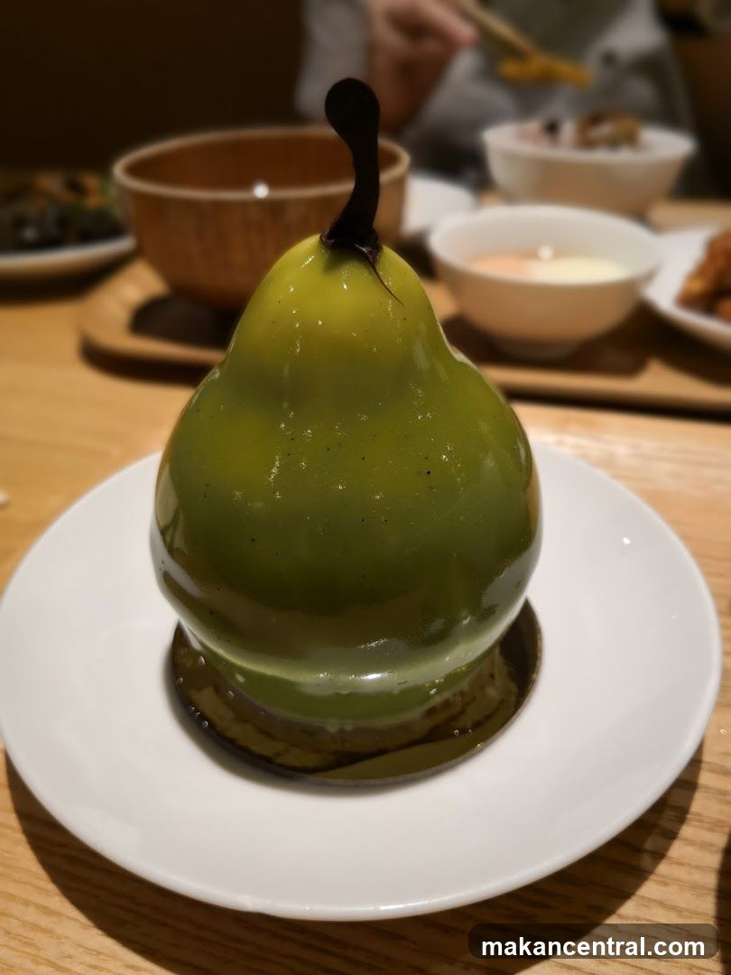 Pear-shaped dessert