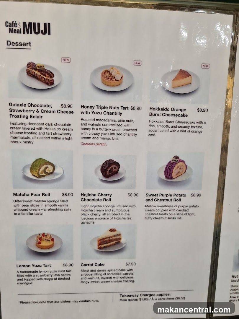 MUJI Dessert Menu