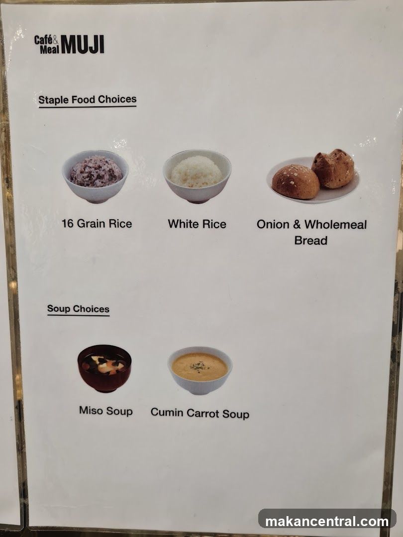 Cafe MUJI Menu